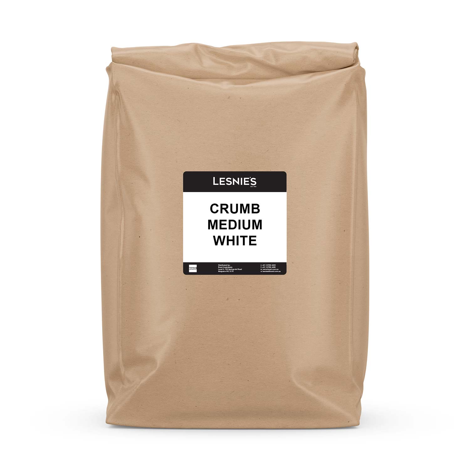 Lesnies Crumb Medium White 10kg Cooking Ingredients And Sauces  