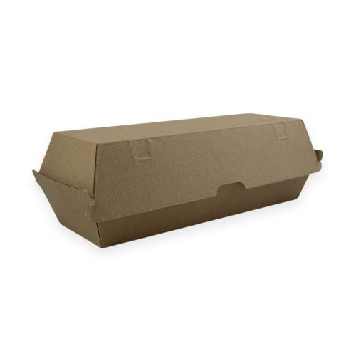 Sustain Sustain Hot Dog Box Brown - CT/200 Disposable Food Packaging Carton of 200 
