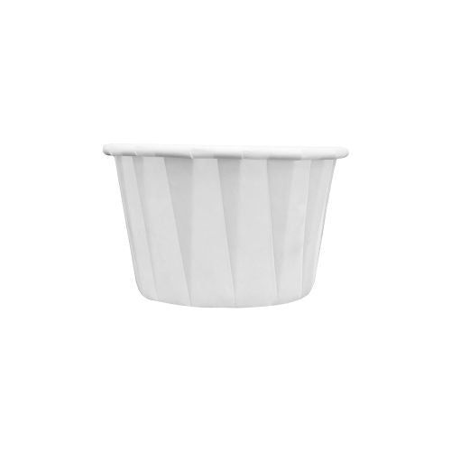 Sustain Sustain Paper Portion Cup Pleated White 35ml - CT/5000 Disposable Food Packaging Carton of 5000 