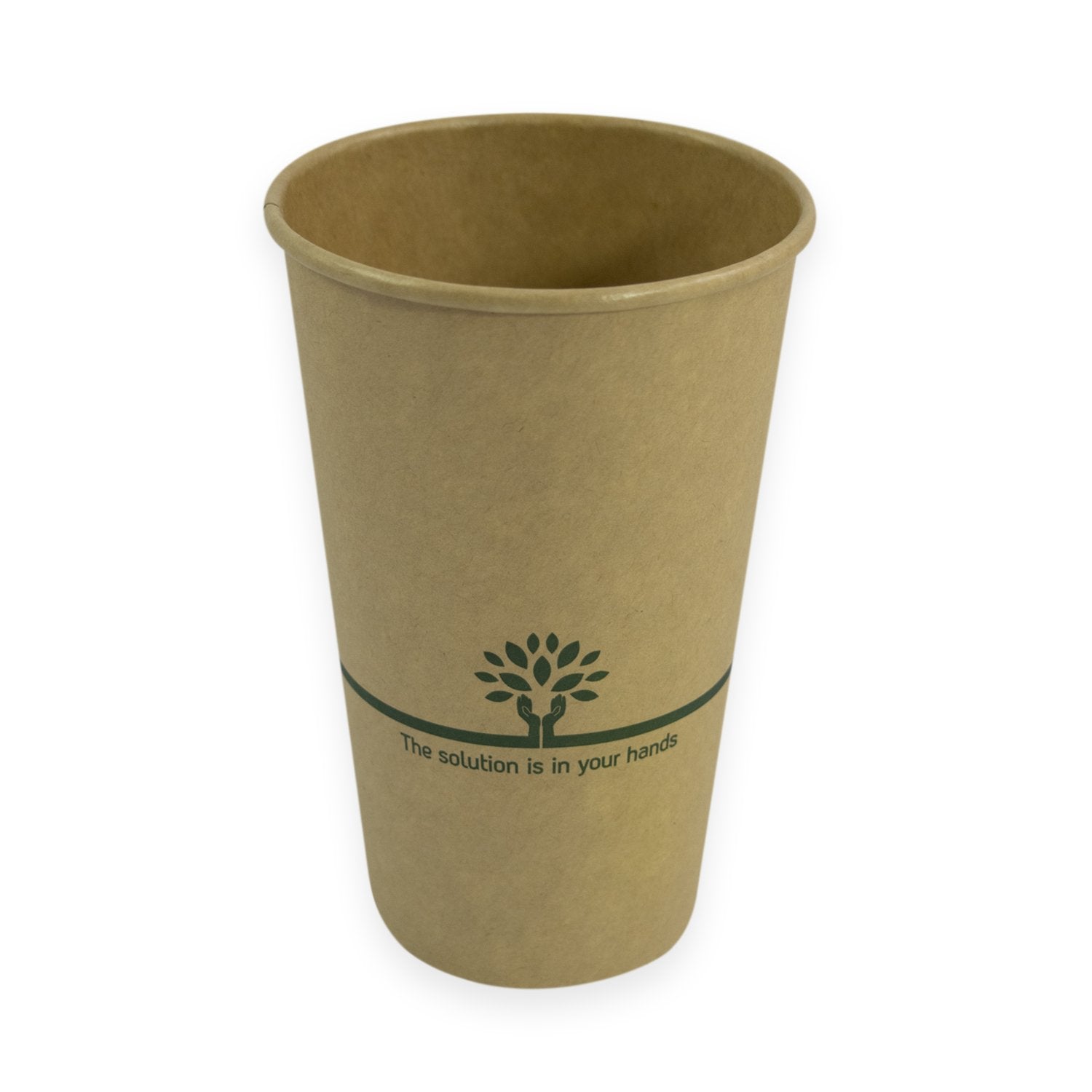 Sustain Sustain Hot Cup Single Wall Aqueous Kraft 16oz - CT/1000 Bags & Takeaway Carton of 1000 Brown/Green