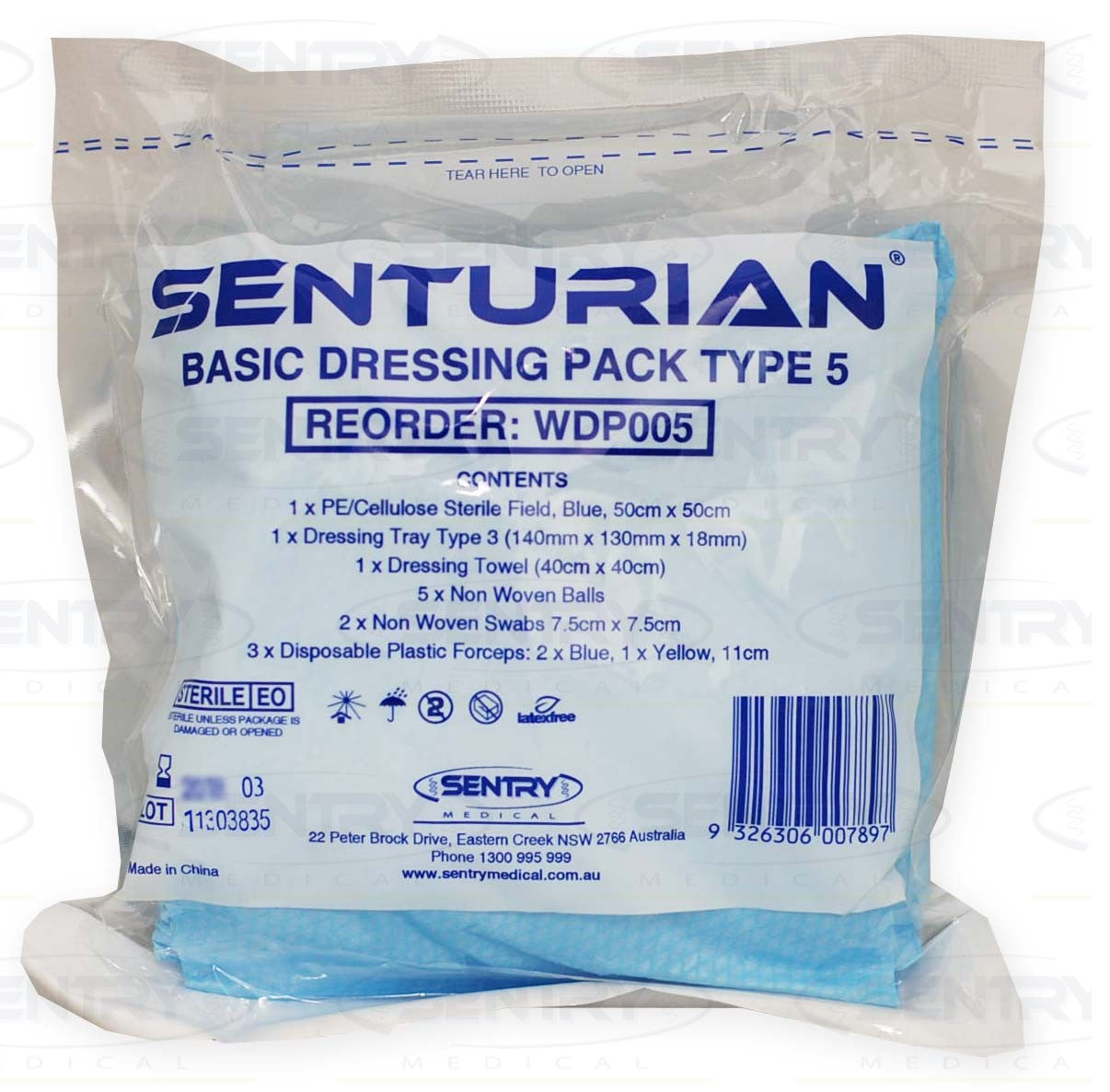 Sentry Medical Sentry Medical Senturian Basic Dressing Pack #5 Tear Pack - Each Healthcare  