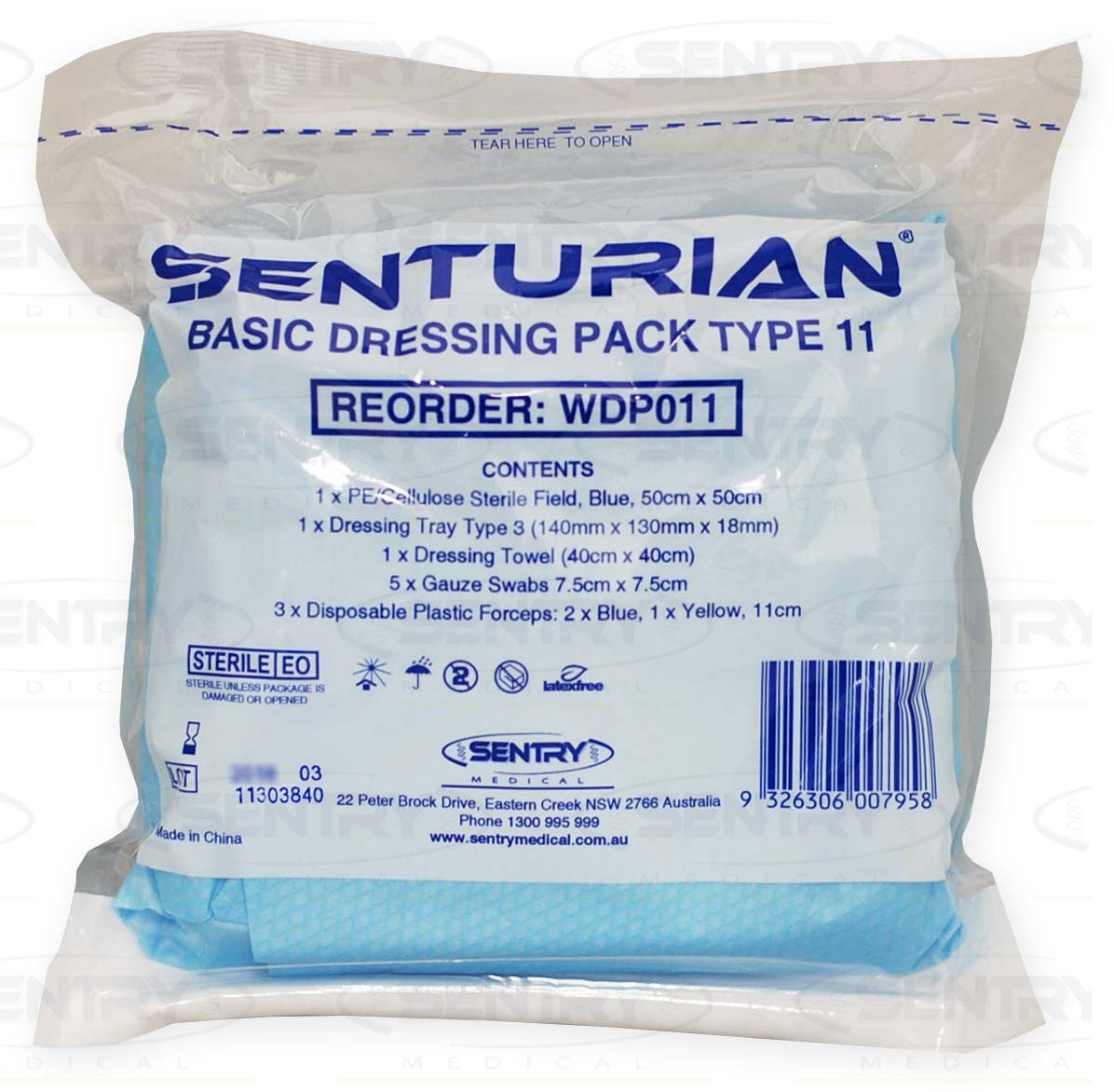 Sentry Medical Sentry Medical Senturian Basic Dressing Pack #11 Tear Pack - Each Healthcare Each 