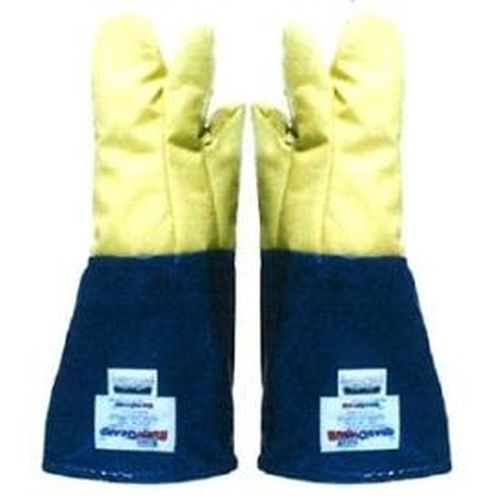 Tucker Safety Products QuicKlean Three-finger Glove Blue/Yellow 457mm Safety & PPE  