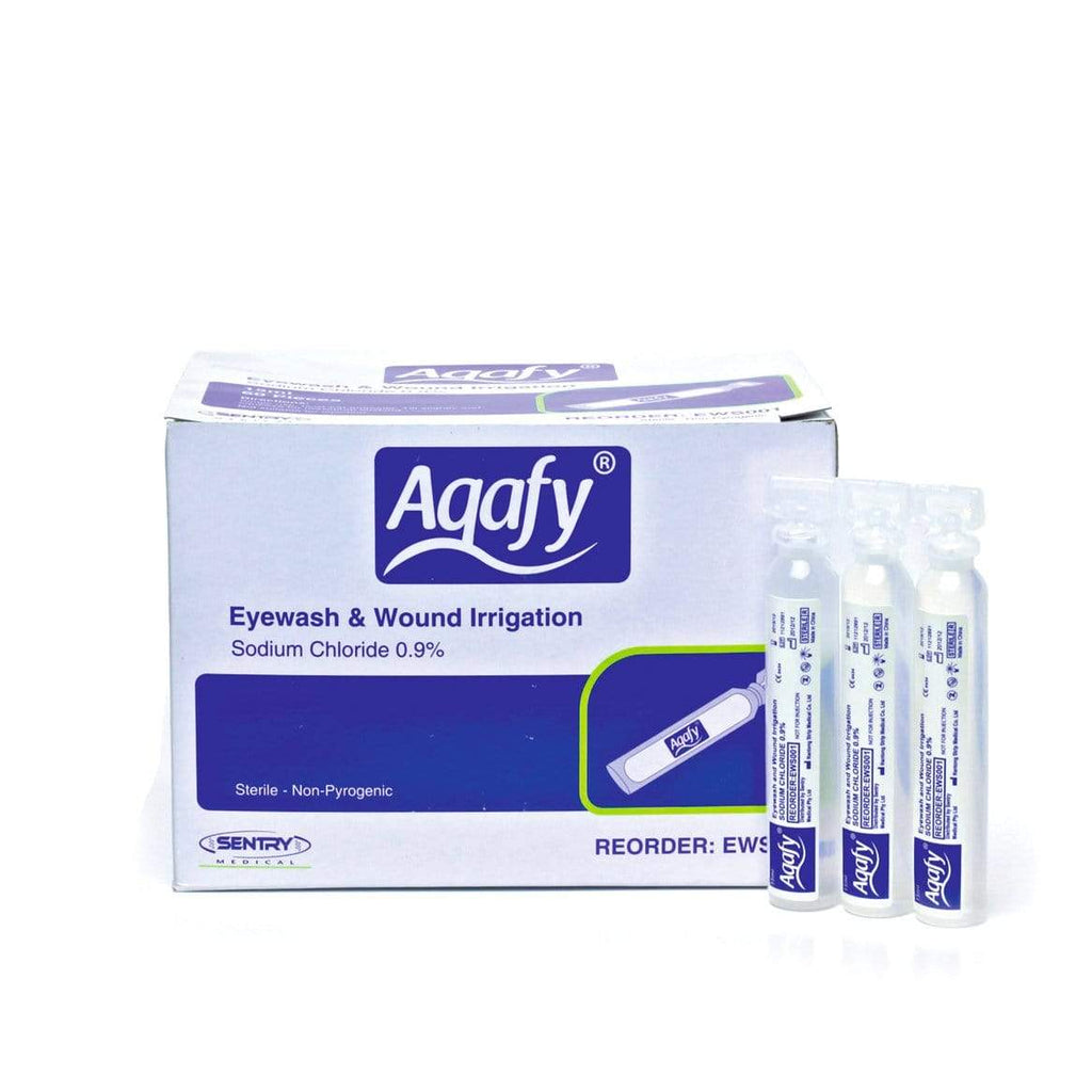 Sentry Medical Sentry Medical Aqafy Saline Eye Wash Solution, Sterile, 15mL Ampoule - CT/360 Healthcare  