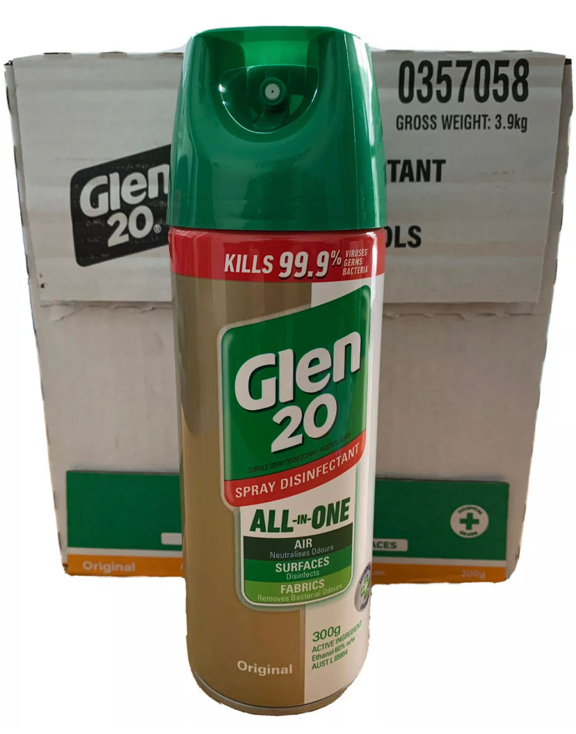 Glen 20 Glen 20 All In One Disinfectant Spray Original Scent 300g - CT/9 Cleaning & Washroom Supplies  