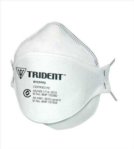 Trident Trident Respirator Flat Fold P2 L3 - BX/20 Safety & PPE  