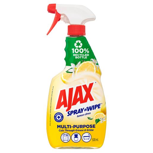 Ajax Ajax Colgate-Palmolive Ajax Spray & Wipe Lemon Trigger 500ml - CT/8 Cleaning & Washroom Supplies  